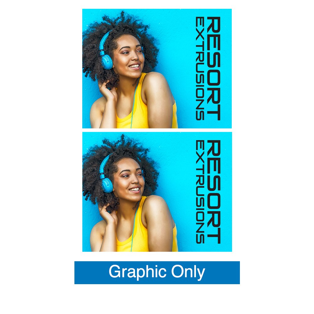 Vail 120DB Black Fabric Frames - Free Standing (120MM SEG Extrusion) — Graphic Only